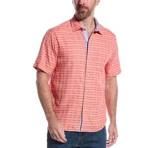 Tommy Bahama‎ Coconut Point Button Up Shirt Short Sleeve Coral XL